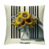 Ulloord Vintage Fall Farmhouse pillow Cover Color Pumpkin Sunflowers with Decorative Throw pillow Cover Outdoor Autumn Rustic pillow Case