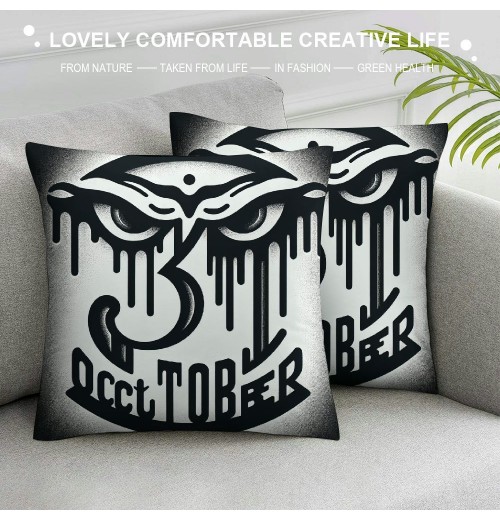  Halloween October 31 pillow Case Cushion Cover Square Throw pillow Cover Decor Couch Sofa Bed