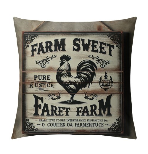  Farmhouse pillow Covers Vintage Wood Background Animal Decor Rustic pillow Case Farm Sweet Farm Lettering Cushion Cover Decor Sofa