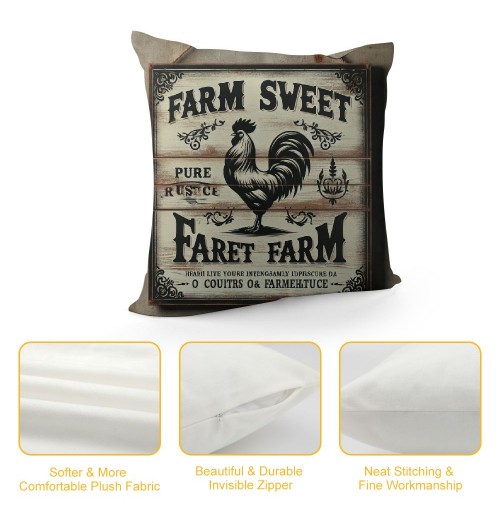  Farmhouse pillow Covers Vintage Wood Background Animal Decor Rustic pillow Case Farm Sweet Farm Lettering Cushion Cover Decor Sofa