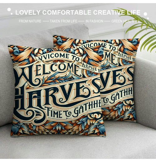 Ulloord Throw pillow Covers to Quote Throw pillow Case Cushion Covers Fall Decor Thanksgiving Home Sofa Couch pillow Cover