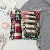  Nautical Compass Pattern Decorative pillow Covers Sea Vessel Throw pillow Covers Square Cushion Case Cover Home Decor for Sofa