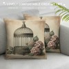  Vintage Rustic pillow Covers Flower Butterfly Decor pillow Covers Floral with&nbsp; Decorative pillow Case Cushions Covers for Sofa Bed Car