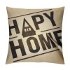 Ulloord  Happy Home Quotes Throw pillow Covers Farmhouse pillow Case Cushion Cover Home Decor Outdoor pillow Cover for Couch