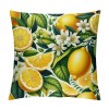 Ulloord  Decorative pillow Covers Summer Tropical Fresh Lemon Pattern with Green Leaves Throw pillow Case Super Soft Yellow Fruits Outdoor Decor Cushion Cases Cover for Sofa Bed