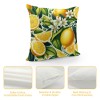 Ulloord  Decorative pillow Covers Summer Tropical Fresh Lemon Pattern with Green Leaves Throw pillow Case Super Soft Yellow Fruits Outdoor Decor Cushion Cases Cover for Sofa Bed