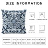 Ulloord  Throw pillow Covers Blue Irregular Flower Pattern Decorative pillow Case Square Cushion Cover Home Decor Sofa Bed Tile Style pillowcase