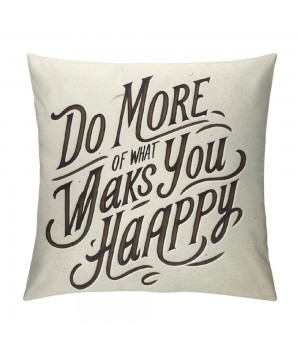 Farmhouse pillow Covers Do More of What Make You Happy Decorative Throw pillow Case Flower pillow Covers for Farmhouse Decor Housewarming Gifts