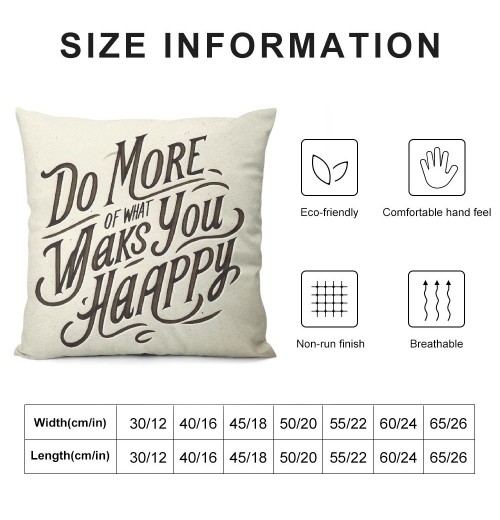 Farmhouse pillow Covers Do More of What Make You Happy Decorative Throw pillow Case Flower pillow Covers for Farmhouse Decor Housewarming Gifts