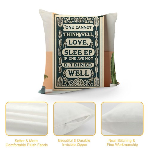 Ulloord  Retro&nbsp;Wood Grain&nbsp;Spoon&nbsp;pillow Covers Farmhouse pillow Case Square Throw Cushion Cover for Home Sofa Car Bedroom 