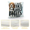 Ulloord Dog Themed pillowcase Decorations for Home, Funny Quote I Just Freaking Love Okay Throw pillow Cover , Dog Lover Gifts, Lover Gifts