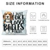 Ulloord Dog Themed pillowcase Decorations for Home, Funny Quote I Just Freaking Love Okay Throw pillow Cover , Dog Lover Gifts, Lover Gifts