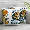 Ulloord Just a Boy Who Loves Dinosaurs Decorative Throw pillow Case Cover ,Funny Dinosaur Dino Decorations for Home Bedroom Boy Room Dorm Office Car,Gifts for Dinosaur Lovers Kids Boys