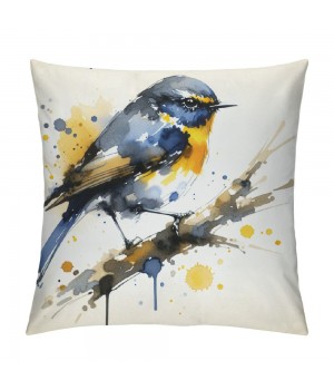 Ulloord Outdoor&nbsp;Birds are Singing&nbsp;On The Tree Accent Farmhouse Decorative Throw pillow Covers Watercolor Lovely Birds pillowcases Super Sof pillow Case for Bed