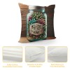 Ulloord pillow Covers&nbsp;Tropical Succulents Plant with White Wood Grain Background Throw pillow Case Square Vase Pattern Cushion Cover for Couch, Welcome to Our Home(Succulents)