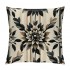 Ulloord Brown Tan Black pillow Covers Dahlia Floral Decor Throw pillows Spring Summer Modern Geometry Flower Outdoor Decorative Cushion Cases for Sofa Couch Bed Decorations