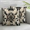 Ulloord Brown Tan Black pillow Covers Dahlia Floral Decor Throw pillows Spring Summer Modern Geometry Flower Outdoor Decorative Cushion Cases for Sofa Couch Bed Decorations