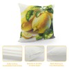 Ulloord  Fruit pillow Covers Fresh Lemon with Green Leaf Decorative pillow Cover Square pillowcase Decor Indoor Outdoor Home Couch