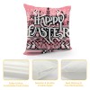 Ulloord Pink Happy Easter pillow Covers Black and White Buffalo Check Plaid Rabbit Bunny Easter Home Decor Throw pillow Cases Cute Animals Farmhouse Outdoor Sofa Couch Cushion Cover