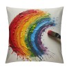 Ulloord  Rainbow Throw pillow Covers Home pillow Cover Colourful Rainbow pillow Case Hidden Zipper Closure Cushion Cover for Sofa Couch Bedroom Decor pillowcases(Rainbow)