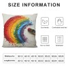 Ulloord  Rainbow Throw pillow Covers Home pillow Cover Colourful Rainbow pillow Case Hidden Zipper Closure Cushion Cover for Sofa Couch Bedroom Decor pillowcases(Rainbow)