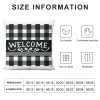  Fall Buffalo Plaid pillow Covers pillow Case Black and White Grid Square Farmhouse Cushion Cover for Sofa Couch Bedroom ()