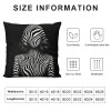 Ulloord Black and White Zebra Stripe Throw pillow Covers Summer Tropical Jungle Animals African Wildlife Exotic Decorative pillow Cases Cushion Cover for Sofa Couch Home Decor