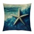 Ulloord  Vintage Starfish pillow Cover Ocean Blue Series Nautical Decorative pillow Covers Beach Theme Cushion Cover Home Decor pillowcase