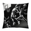 Ulloord  Basketball Throw pillow Covers&nbsp;Men are Playing Basketball Pattern Decorative pillow Case Cushion Cover Ball Lover Gift Decor Home Sofa (Black Basketball Set)