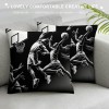 Ulloord  Basketball Throw pillow Covers&nbsp;Men are Playing Basketball Pattern Decorative pillow Case Cushion Cover Ball Lover Gift Decor Home Sofa (Black Basketball Set)