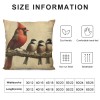 Ulloord &nbsp;Cardinal Birds Throw pillow Covers Red Christmas Bird Farmhouse pillow Cover&nbsp;Adorable Animals pillow Cases Xmas Outdoor pillows Sofa Couch&nbsp;Decoration (Birds)