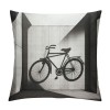 Ulloord pillow Cover Black Bicycle pillowcase Square Retro Bike Cushion Cover Outdoor Decor Home Sofa Couch Bedroom