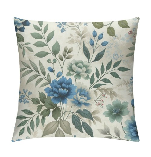 Ulloord  Gray Flower Oil Painting Throw pillow Covers Graceful Floral Flower Decorative Throw pillow Cover Square Art Prints Sofa Decor