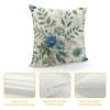 Ulloord  Gray Flower Oil Painting Throw pillow Covers Graceful Floral Flower Decorative Throw pillow Cover Square Art Prints Sofa Decor