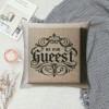 Ulloord Be Our Guest Quote pillow CoverSquare Home Decorative Throw pillow Case Cushion Covers