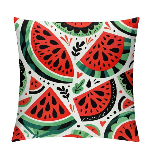  Hello Summer Throw pillows Covers&nbsp;Cool Pieces Pattern&nbsp;Watercolor Throw pillow Cover Beach Fruits Decor pillow Case for Sofa