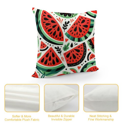  Hello Summer Throw pillows Covers&nbsp;Cool Pieces Pattern&nbsp;Watercolor Throw pillow Cover Beach Fruits Decor pillow Case for Sofa