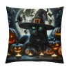  Halloween Throw pillow Case Pumpkin Decorative Home pillow Covers Witch Hat Square pillowcase Decor Men Women Sofa Bed