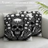 Retro White Head Throw pillow Covers Halloween Party Decorative Couch Cushion Cover Skull pillow Case