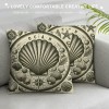 Ulloord  Vintage Ocean Throw pillow Covers Marine Life Starfish Conch Shell Decorative Throw pillow Case Nautical Compass Pattern pillow Cover