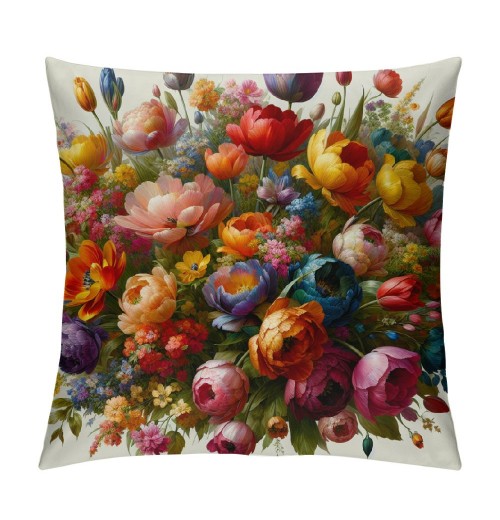 Floral Farmhouse pillow Covers Vintage Daisy Flowers Decorative Spring pillow Covers Outdoor Flower Modern Cushion Cover for Sofa