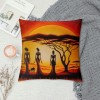  Throw pillow Covers Oil Painting African Art Ethnic Tribe Lady Livingroom Decorative pillow Cases Home Decor Square pillowcases (, OP-African)