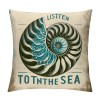 Ulloord Vintage Ocean Beach Starfish Coral Throw pillow Covers Sea Marine Animals Coastal Nautical pillowcase Home Sofa Chair Decor Cushion Case Cover