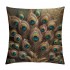 Ulloord &nbsp;Peacock Feathers Decorative Throw pillow Covers pillows Case Square Oil Painting Cushion Cover pillowcases with Zipper Home Decor&nbsp;Couch Patio Super Soft 