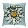  Spring Daisy Floral pillow Covers White Petal Flower Decorative pillow Cases Yellow Seasonal Cushion Case Farmhouse Home Decor for Sofa Couch