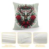 Ulloord Christmas&nbsp;Wreath Throw pillow Cover Home Couch Decorative&nbsp;Elk &nbsp;Christmas Stocking Pattern Cushion CoverWinter Theme pillowcase