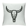 Ulloord Wild Hat Cow Skull Throw pillow Case Cover ,Beige Trendy Decorations for Home Girls Bedroom Dorm Office,Gifts for Teen Girls