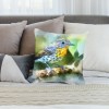 Ulloord Vintage Watercolor Birds Decorative Farmhouse pillow Cover Birds&nbsp;are Singing&nbsp;Square Outdoor Throw pillow Cushion Cover 