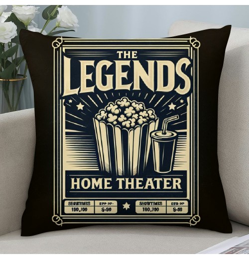 Ulloord pillow Covers Retro Movie Theater Patterns Decorative Throw pillow Covers pillow Case Cushion Cover Body pillowcovers