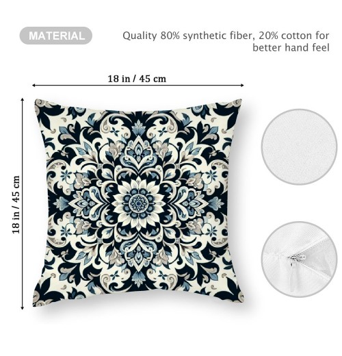 Ulloord Floral pillow Covers, Gray Geometric Modern Abstract Decorative pillow Covers, pillow Cushion Cases for Room Sofa Bed Home Decor